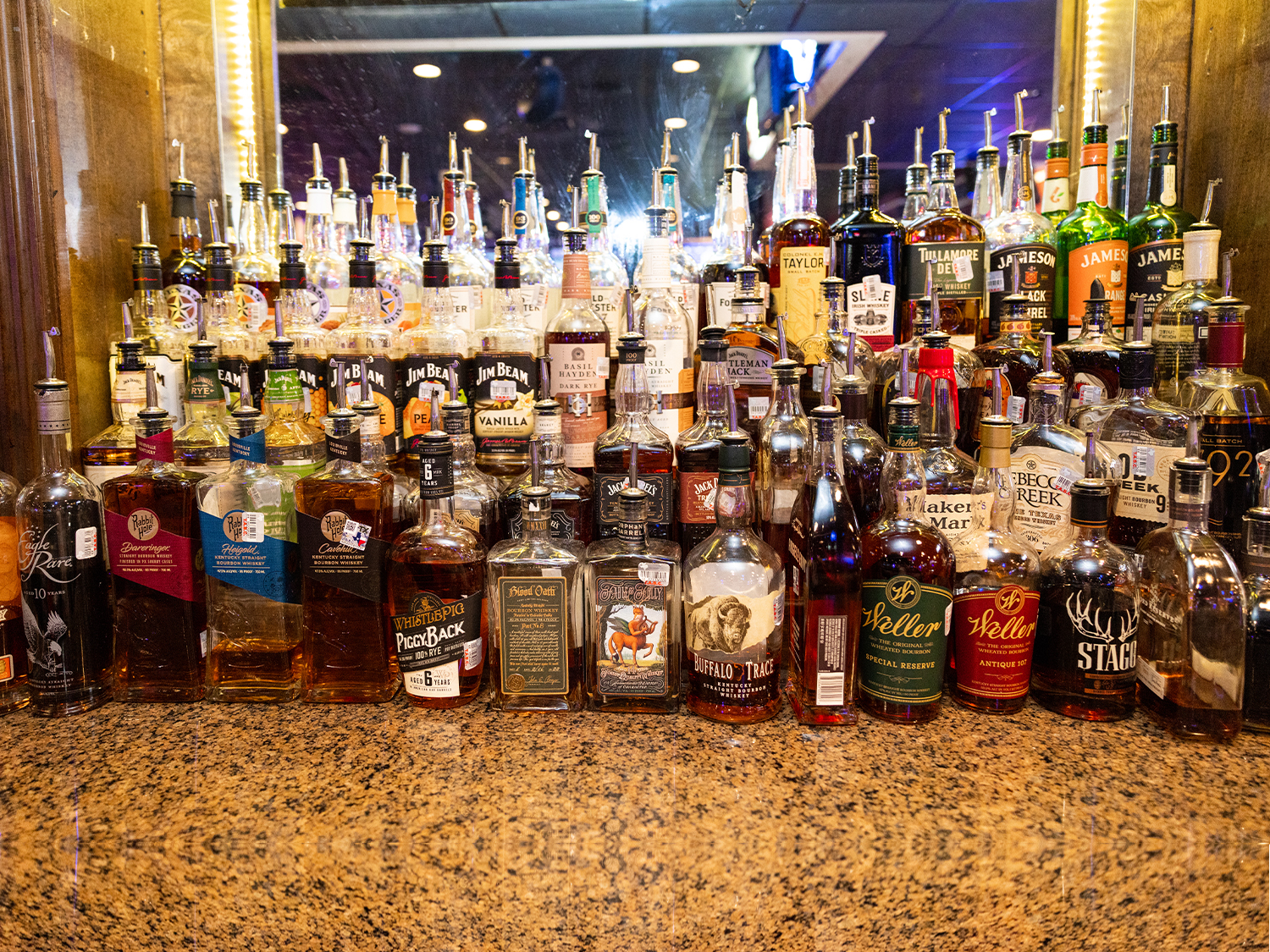 stats houston sports bourbon whiskey selection
