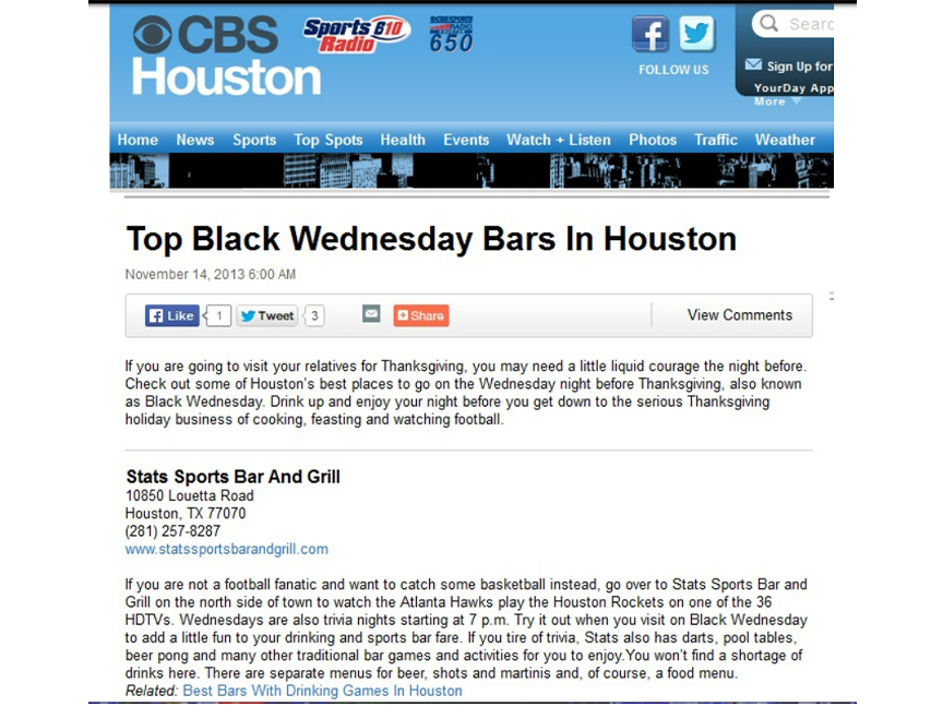 news cbs sports best black wednesday bars