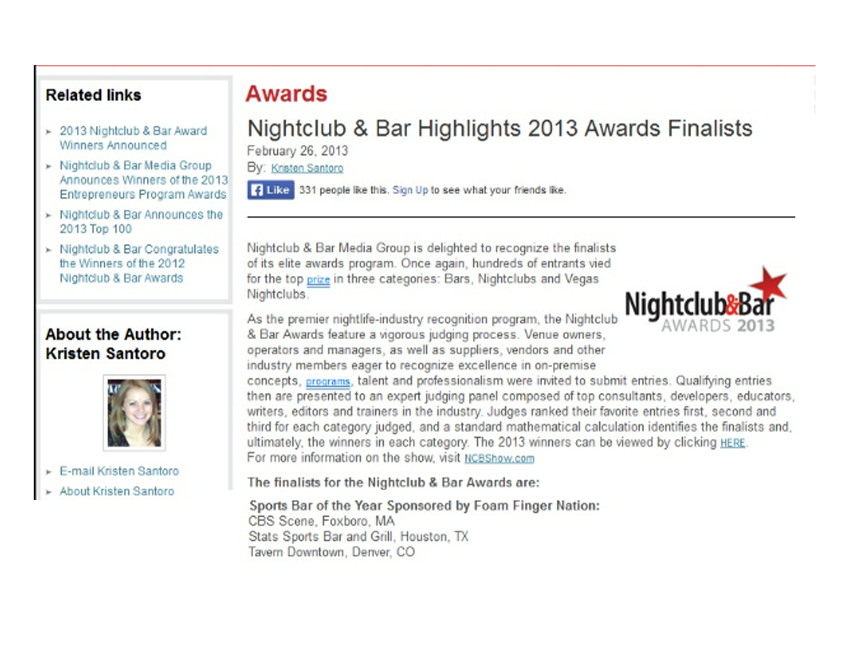 news nightclub bar award best sports bar
