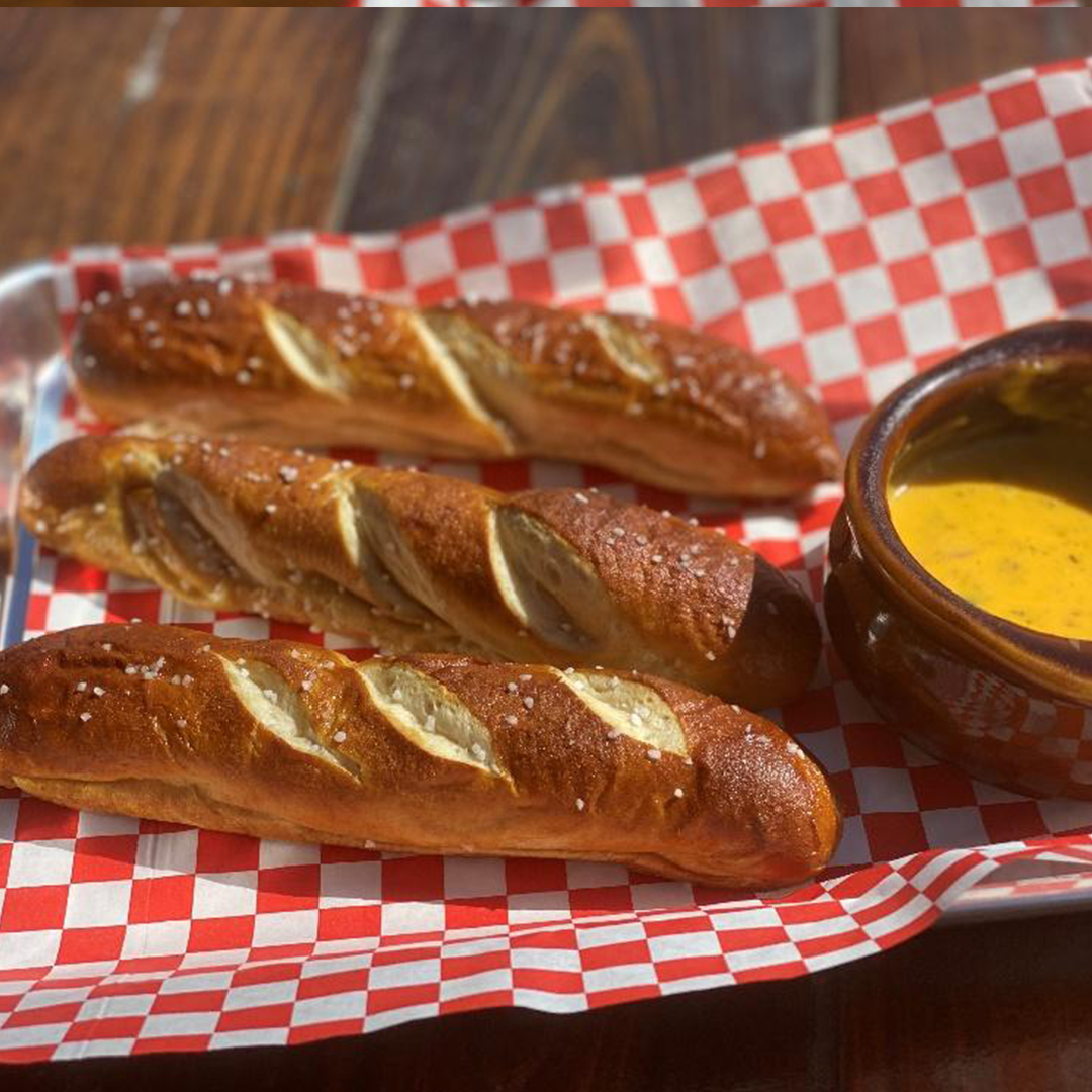 pretzels with queso